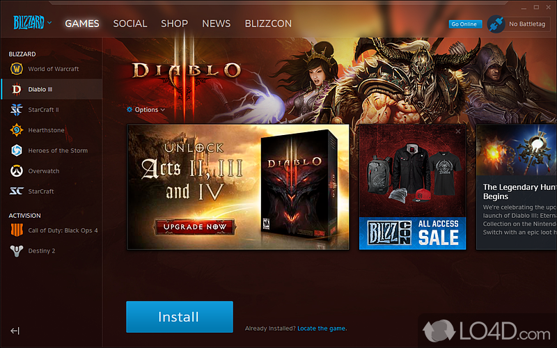 A must-have app for any die-hard Blizzard fan - Screenshot of Battle.net Desktop App