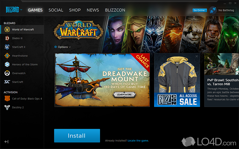 Enjoy legendary games such as World of Warcraft - Screenshot of Battle.net Desktop App
