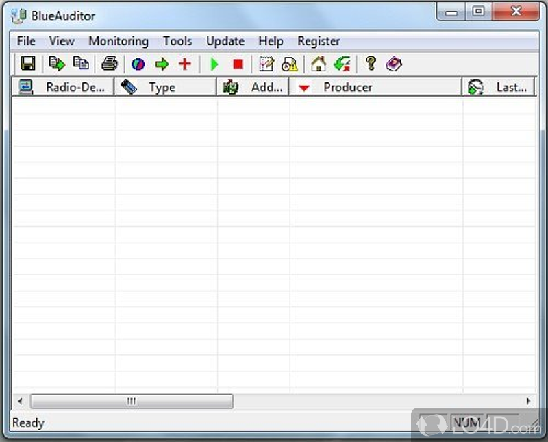 Wireless personal area network auditor - Screenshot of BlueAuditor