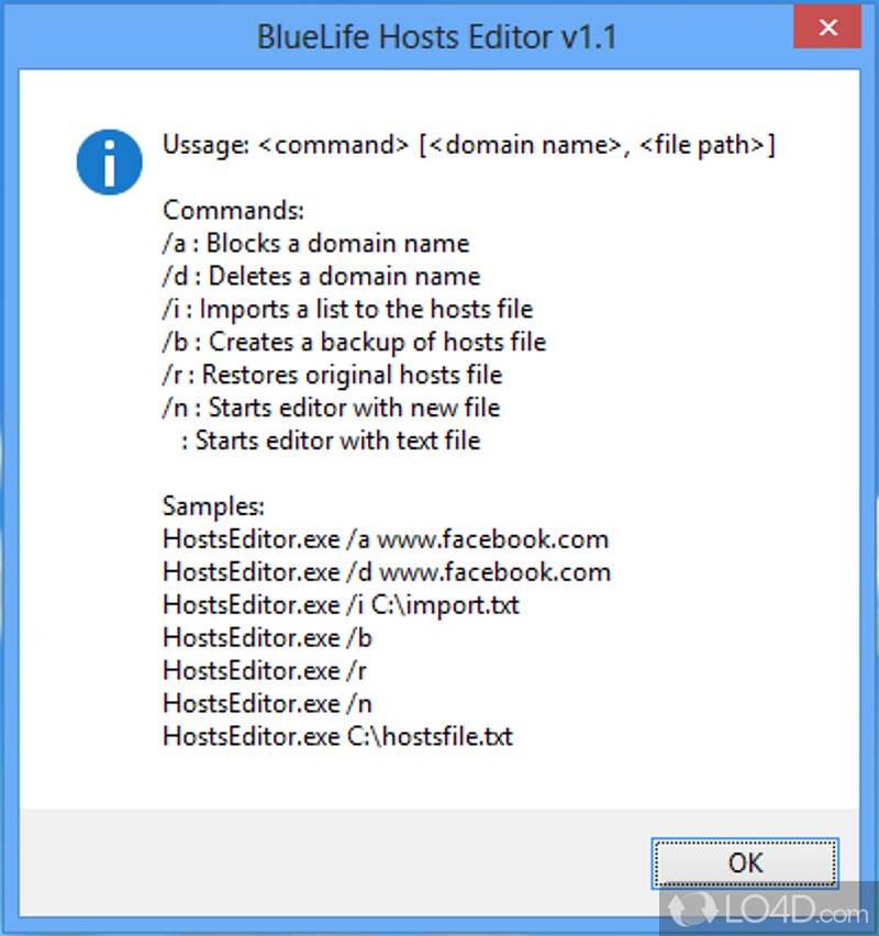 BlueLife Hosts Editor screenshot