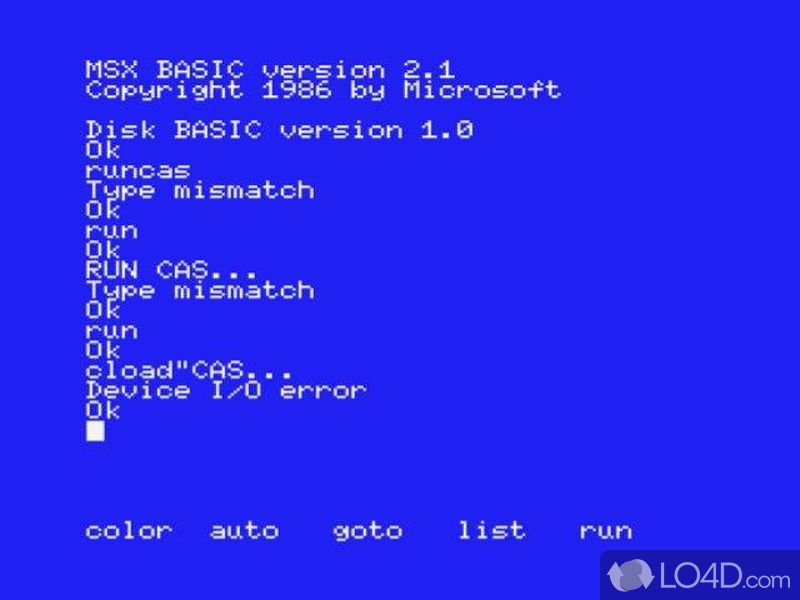 Free MSX emulator that runs on Windows - Screenshot of blueMSX