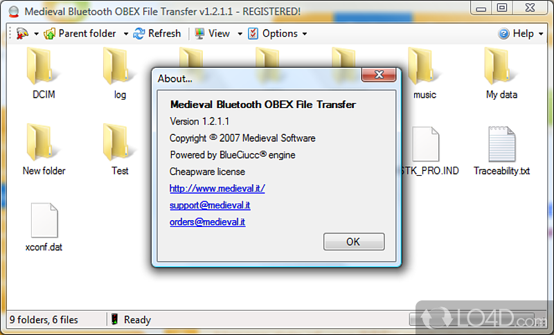 Connect to detected devices with a single click - Screenshot of Bluetooth File Transfer (PC)