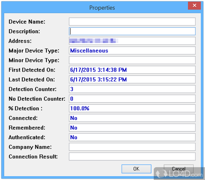 Monitors the activity of Bluetooth devices around you - Screenshot of BluetoothView