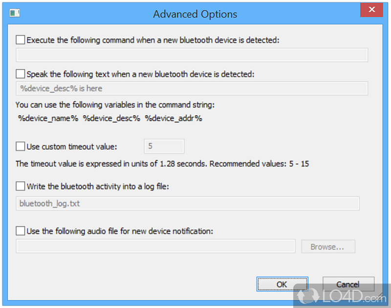 BluetoothView: User interface - Screenshot of BluetoothView