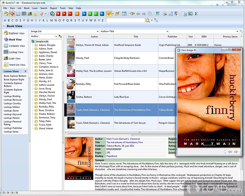 Powerful database program to catalog and manage your book collection - Screenshot of BookCAT