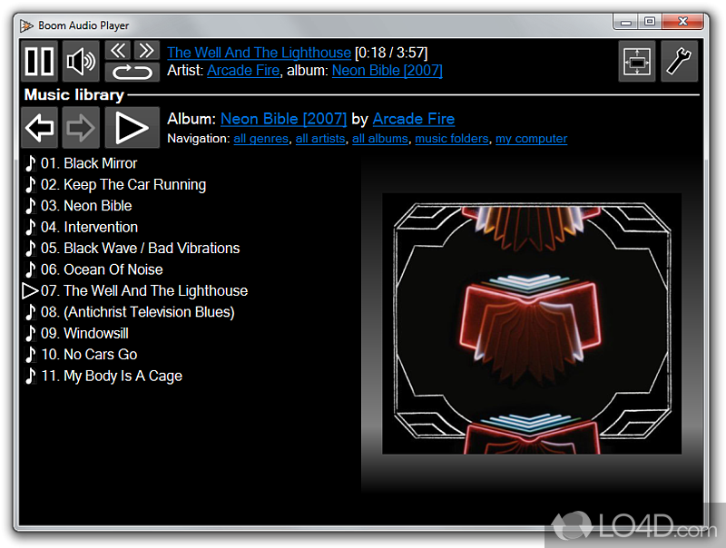 The fastest, lightest music player you've ever seen - Screenshot of Boom
