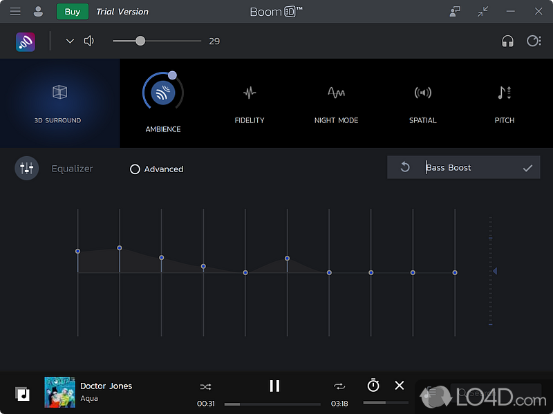 Surround yourself with high-quality sound effects - Screenshot of Boom 3D