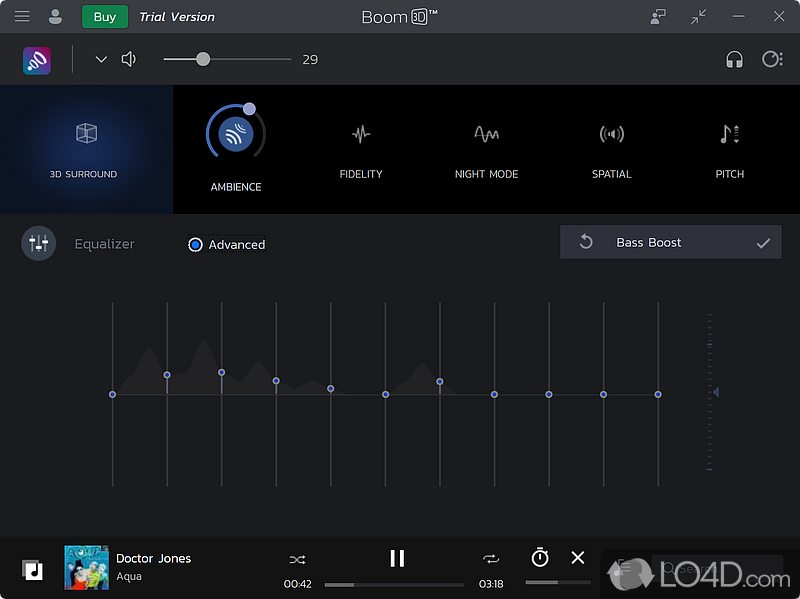 A simple way of listening to music in a whole new way - Screenshot of Boom 3D