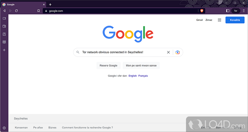 No user-based information is ever stored - Screenshot of Brave Browser