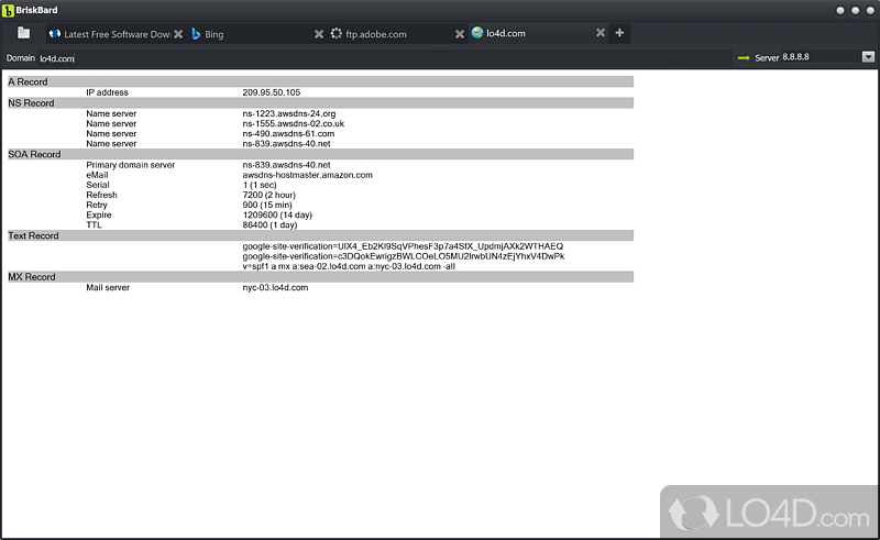 Integrating ten powerful applications  - Screenshot of BriskBard