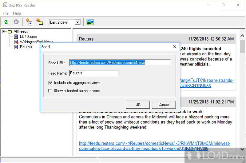 News (RSS/Atom) reader for MS Windows - Screenshot of Briz RSS Reader