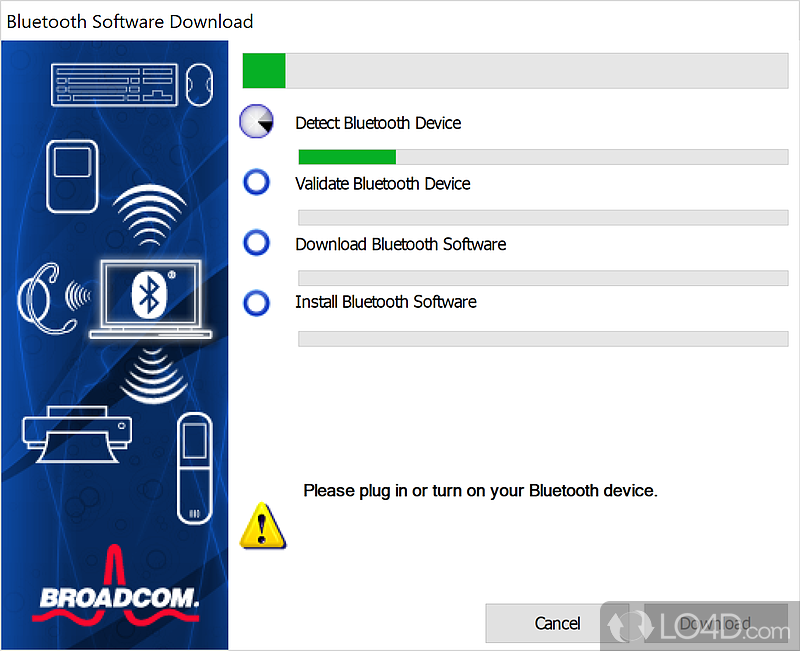 Linking to a Personal Area Network (PAN) - Screenshot of Broadcom Bluetooth