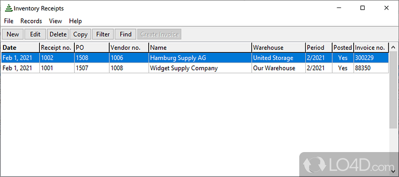 Free Accounting Software with Inventory - Screenshot of BS1 Free Accounting