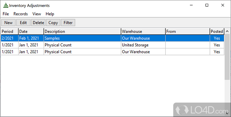 BS1 Free Accounting: User interface - Screenshot of BS1 Free Accounting