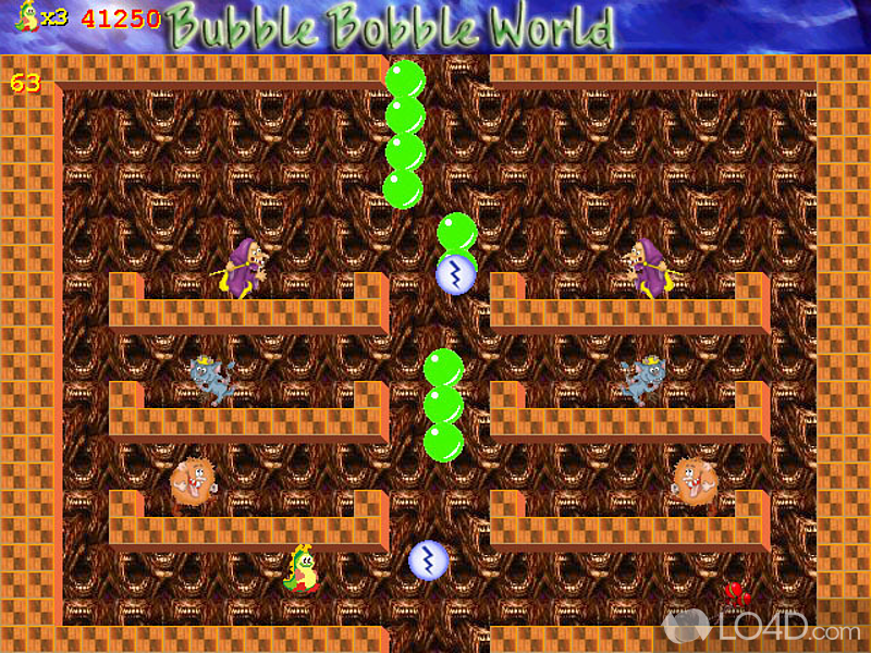 Bubble Bobble World: User interface - Screenshot of Bubble Bobble World