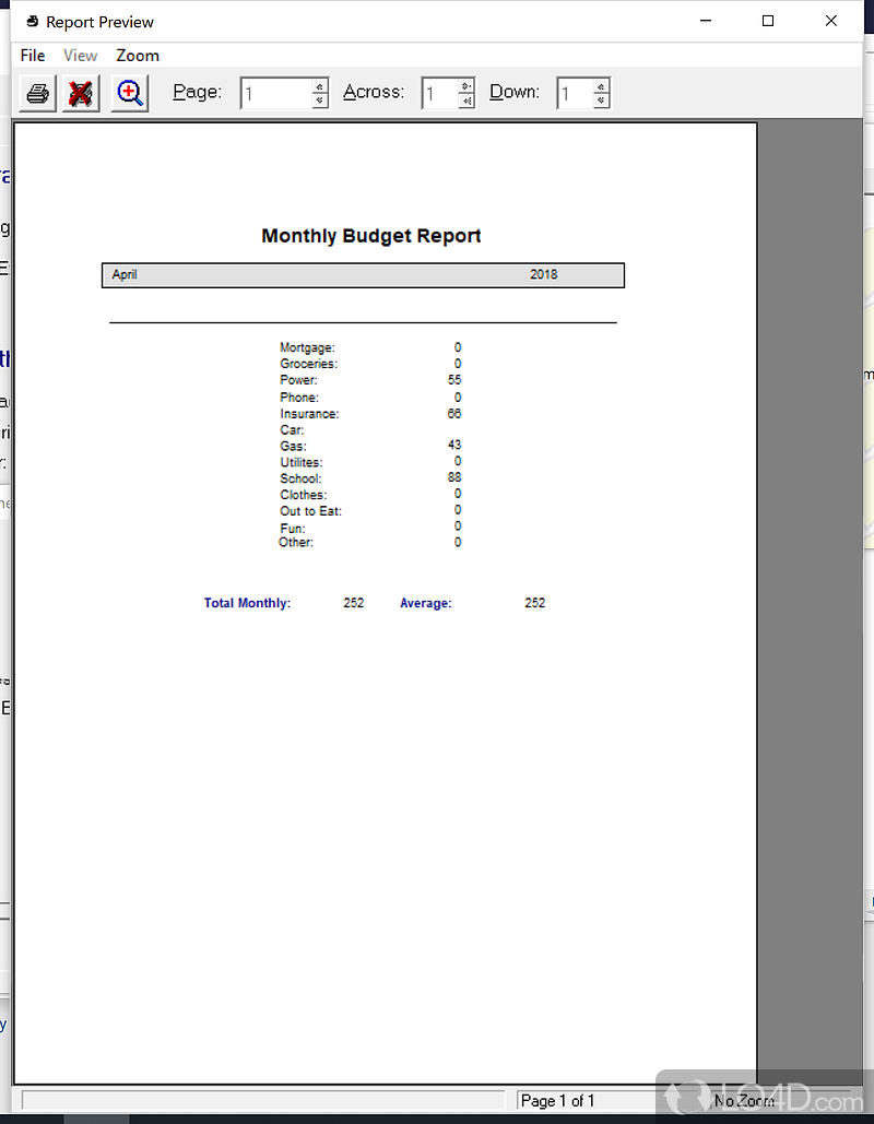 Budget Tracker screenshot