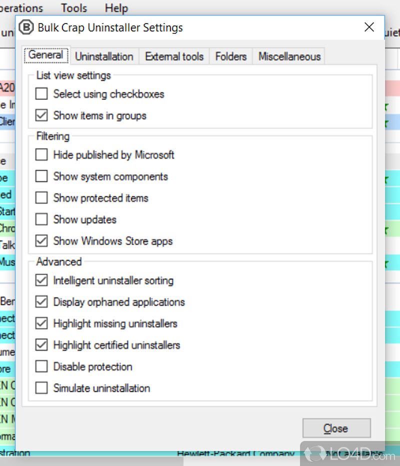 Swiftly remove multiple programs at once - Screenshot of Bulk Crap Uninstaller