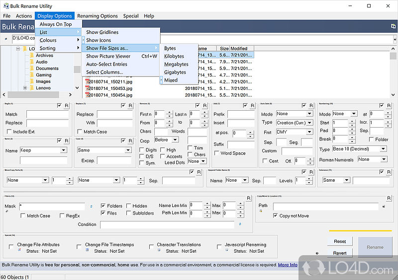 bulk rename utility from list