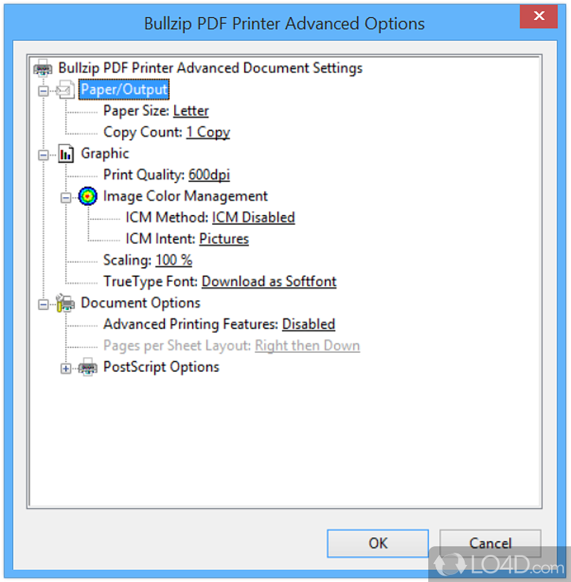 Installation tweaks and GUI - Screenshot of Bullzip PDF Printer