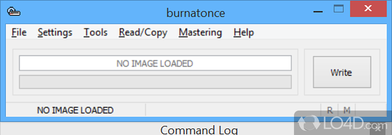 Piece of software to read or burn data on CDs - Screenshot of Burnatonce