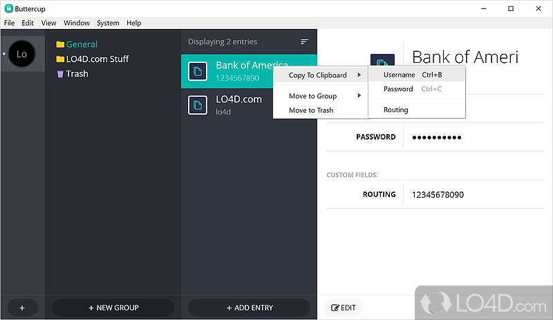 Run-of-the-mill password manager - Screenshot of Buttercup