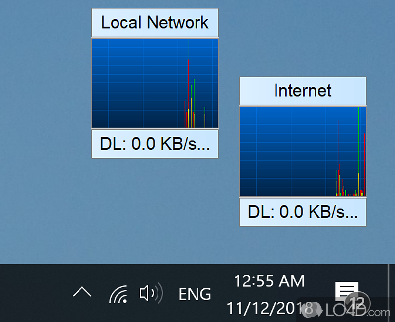 Bandwidth meter that rely on to monitor and control network and Internet traffic - Screenshot of BWMeter