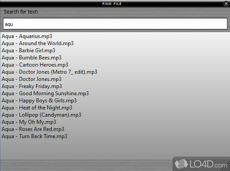 Can process popular audio formats - Screenshot of BZR Player