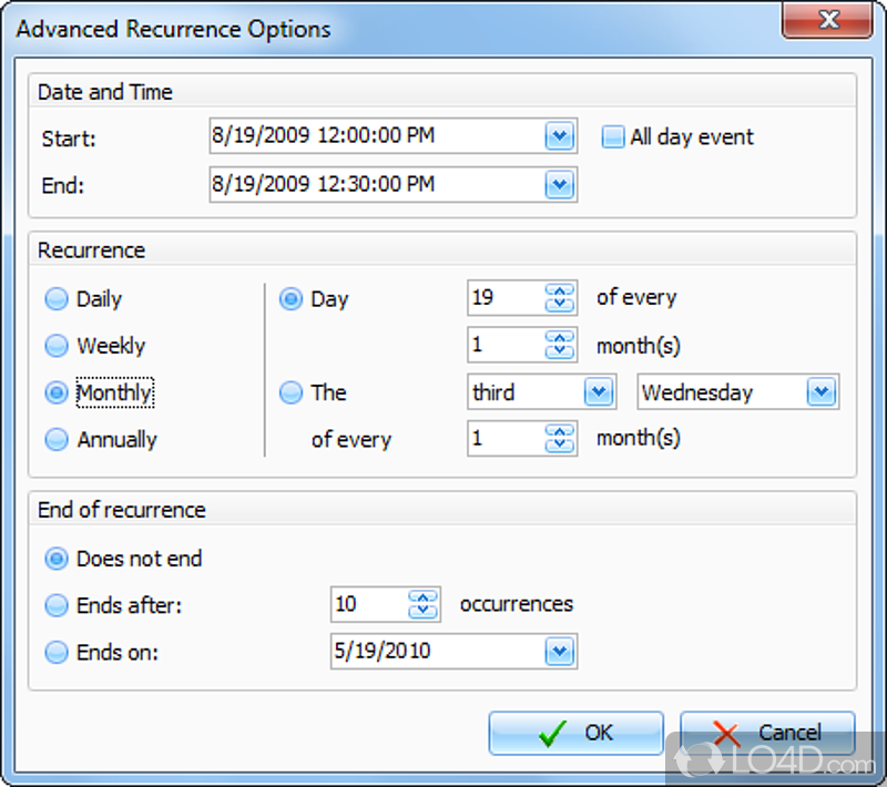 C-Organizer Pro: User interface - Screenshot of C-Organizer Pro