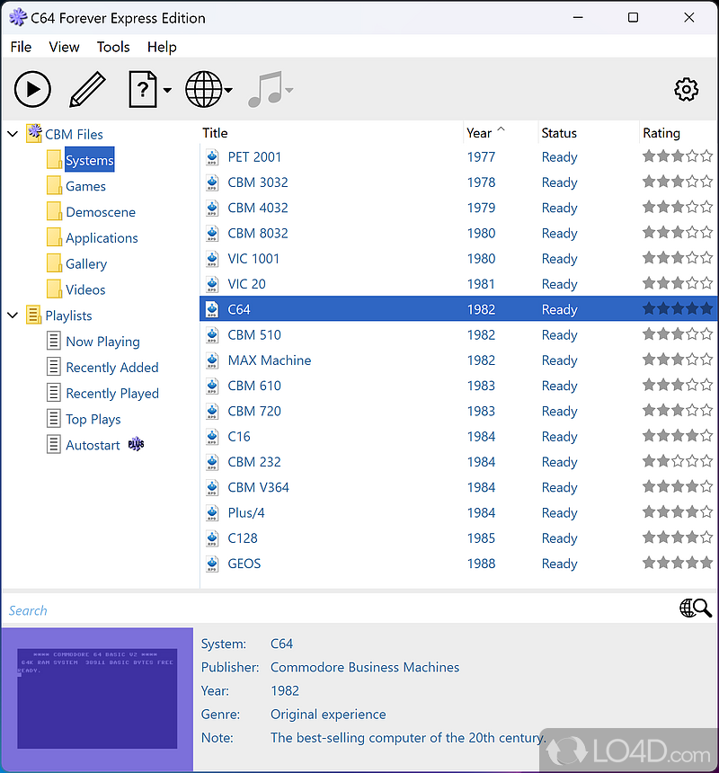 Powerful Commodore console emulator packed with an abundance of different systems - Screenshot of C64 Forever