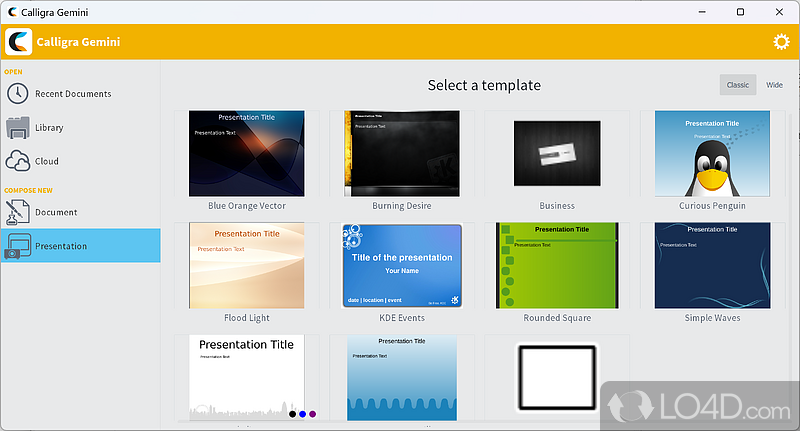Calligra Suite: User interface - Screenshot of Calligra Suite