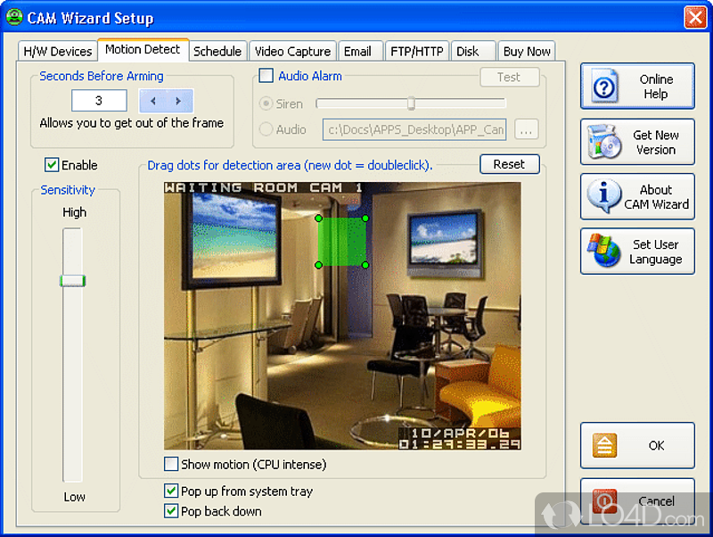 CAM Wizard: User interface - Screenshot of CAM Wizard