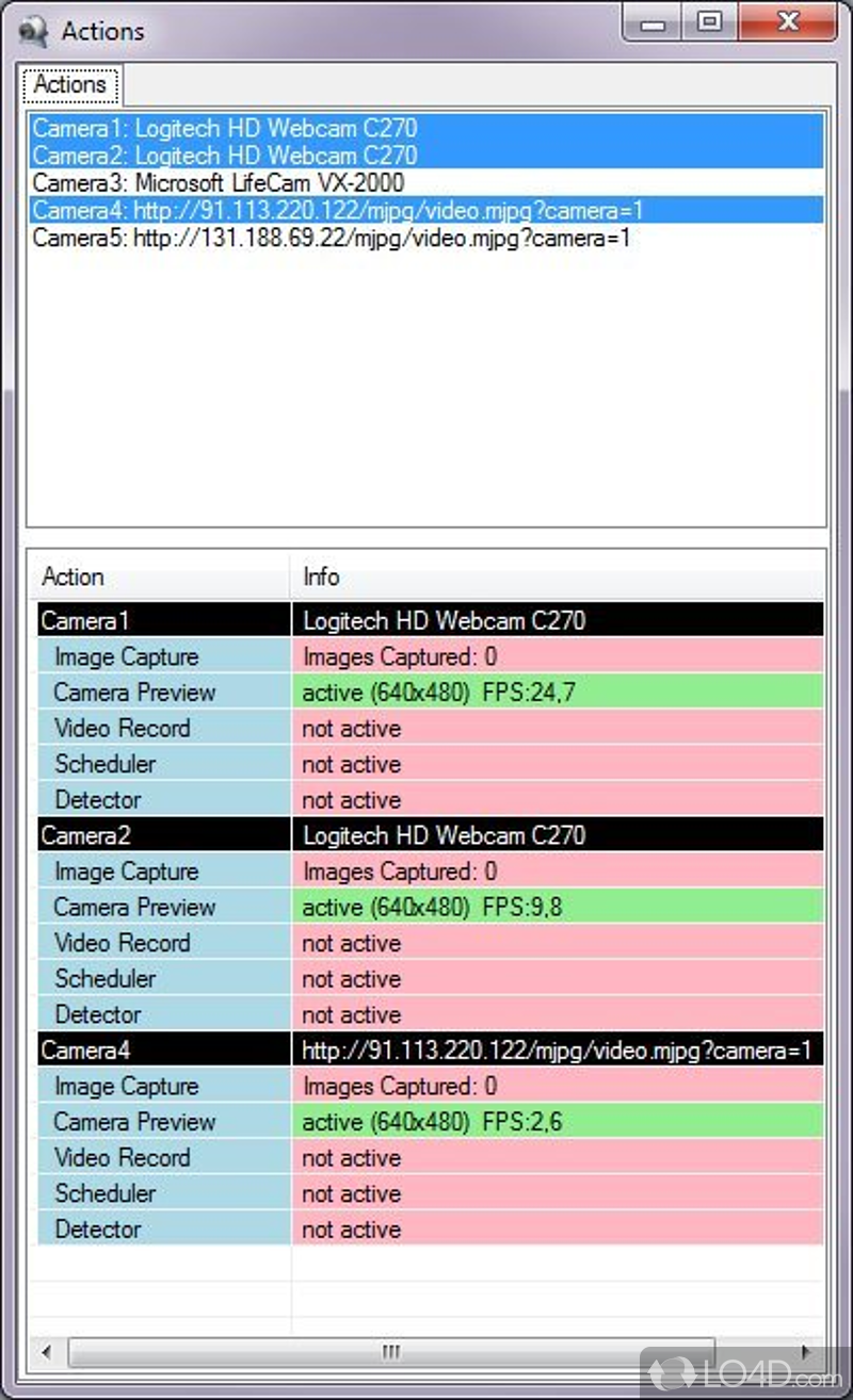 An easy-to-use interface that can set up multiple streams in only a few moments - Screenshot of CamDVR