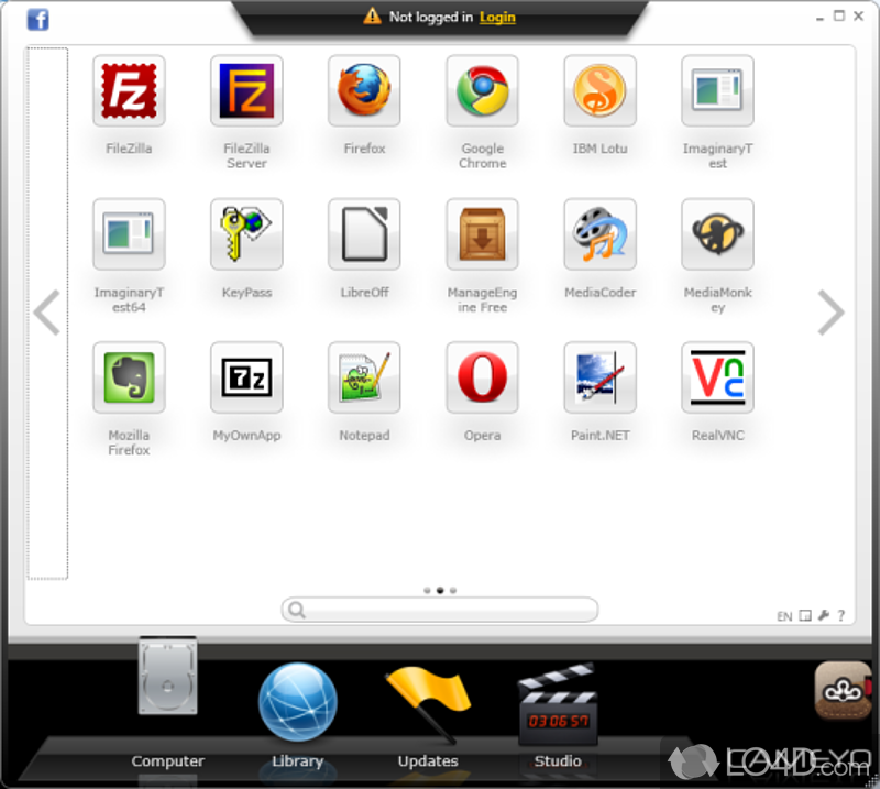 Virtualize the running of various apps on computer, without the need to install them in order to benefit from the functions - Screenshot of Cameyo