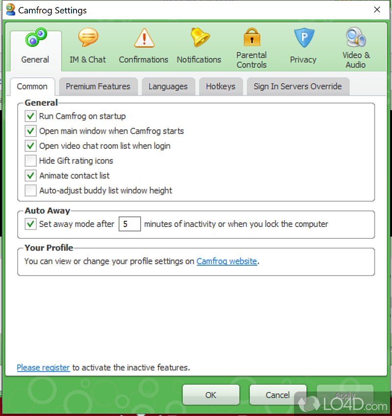Connect with people online - Screenshot of Camfrog