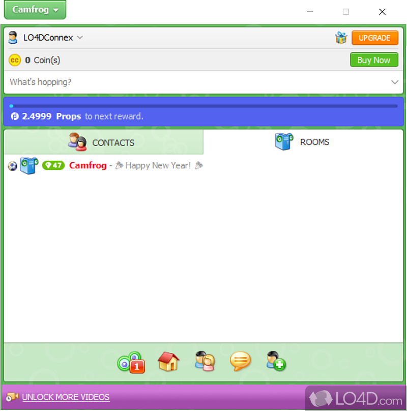 Chat with friends with instant messaging or video calls, transfer files, access various public and private chat rooms - Screenshot of Camfrog