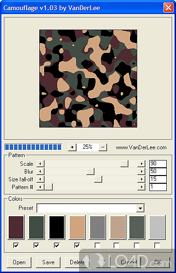 Fast and straightforward camo pattern creator - Screenshot of Camouflage
