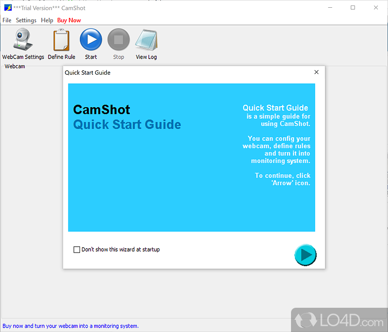 Turn WebCam into a monitoring system - Screenshot of CamShot