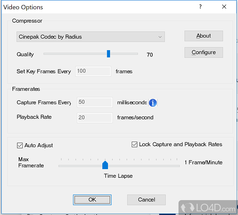 CamStudio: Video Options - Screenshot of CamStudio