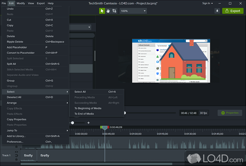 Create stunning visuals within minutes - Screenshot of Camtasia