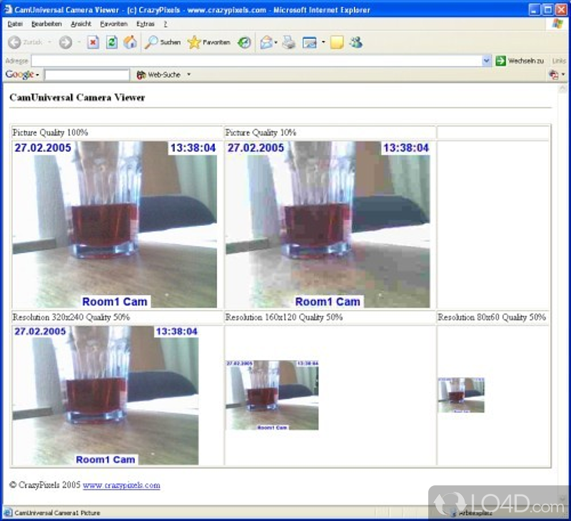 You can monitor webcams and IP cameras - Screenshot of CamUniversal