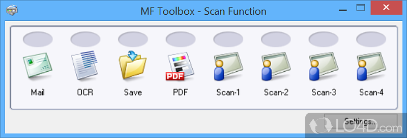 Quickly and easily scan documents as well as attach them to email messages, save to various formats or send to OCR apps - Screenshot of Canon MF Toolbox