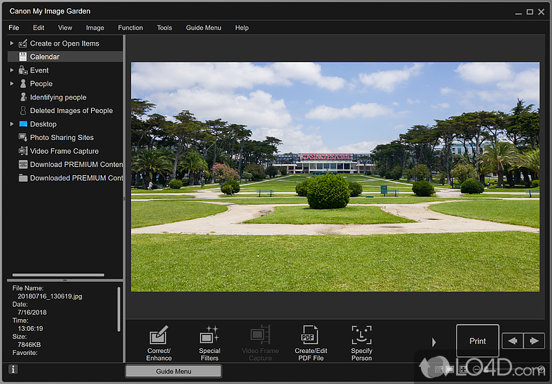 Combines a number of Canon printing features into one app - Screenshot of Canon My Image Garden