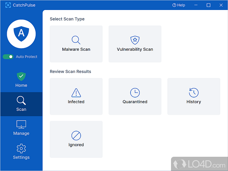 A multi-layered security solution - Screenshot of CatchPulse Antivirus