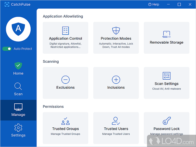 Application and Anti-Malware Management - Screenshot of CatchPulse Antivirus