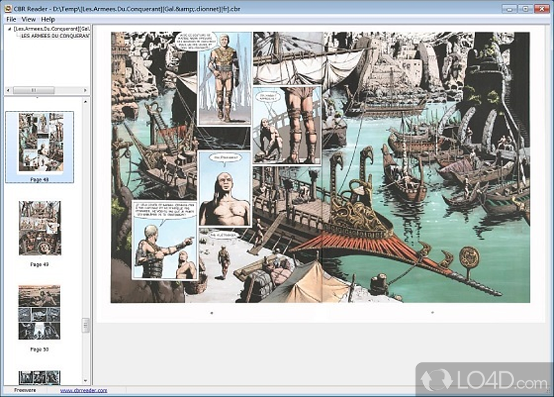 Small freeware utility for reading CBR formatted comics - Screenshot of CBR Reader