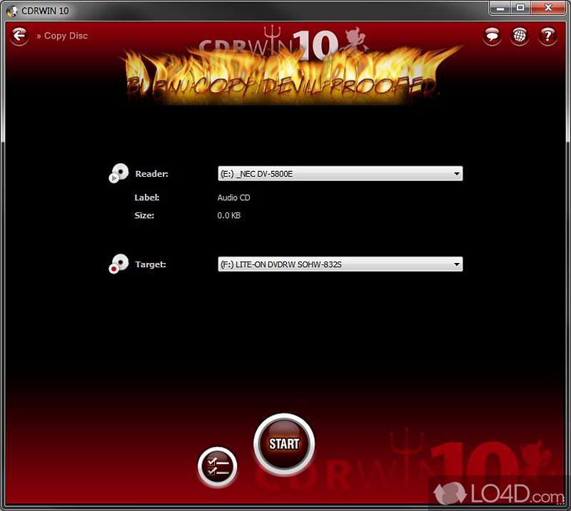 Large number of features to take advantage of - Screenshot of CDRWIN
