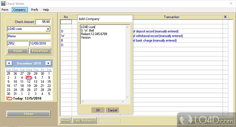 CheckWriter screenshot