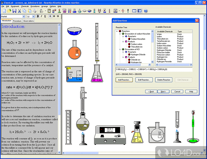 Sleek and intuitive graphical interface - Screenshot of ChemLab