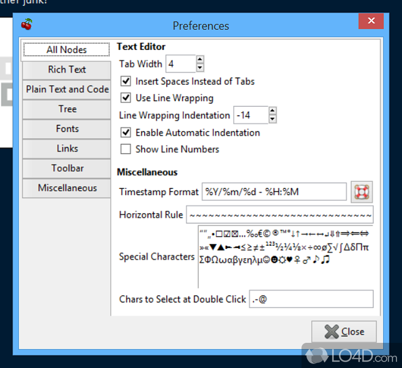 CherryTree for Windows screenshot