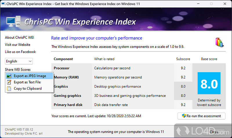ChrisPC Win Experience Index 7.22.06 instal the last version for mac